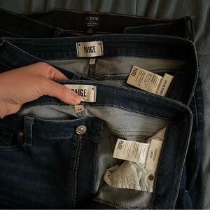 9 pairs of denim, sizes 27-28